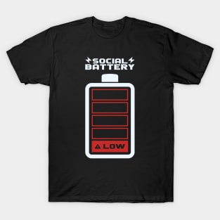 Social Battery LOW by Tobe Fonseca T-Shirt